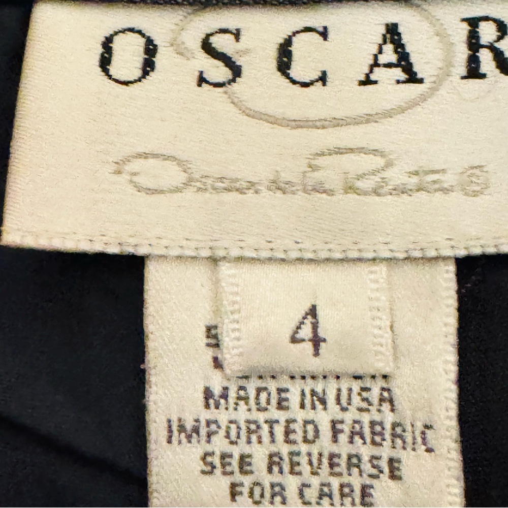 Oscar metallic gray dressy high-rise straight leg pants size 4
 b30 - Picture 2 of 4
